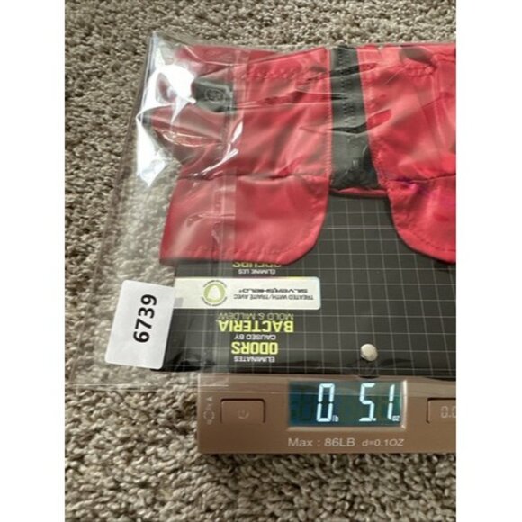 silver paw dog Red Rain Coat Size Medium Full Zip Bungee Cord Eliminate Mold - Picture 15 of 15